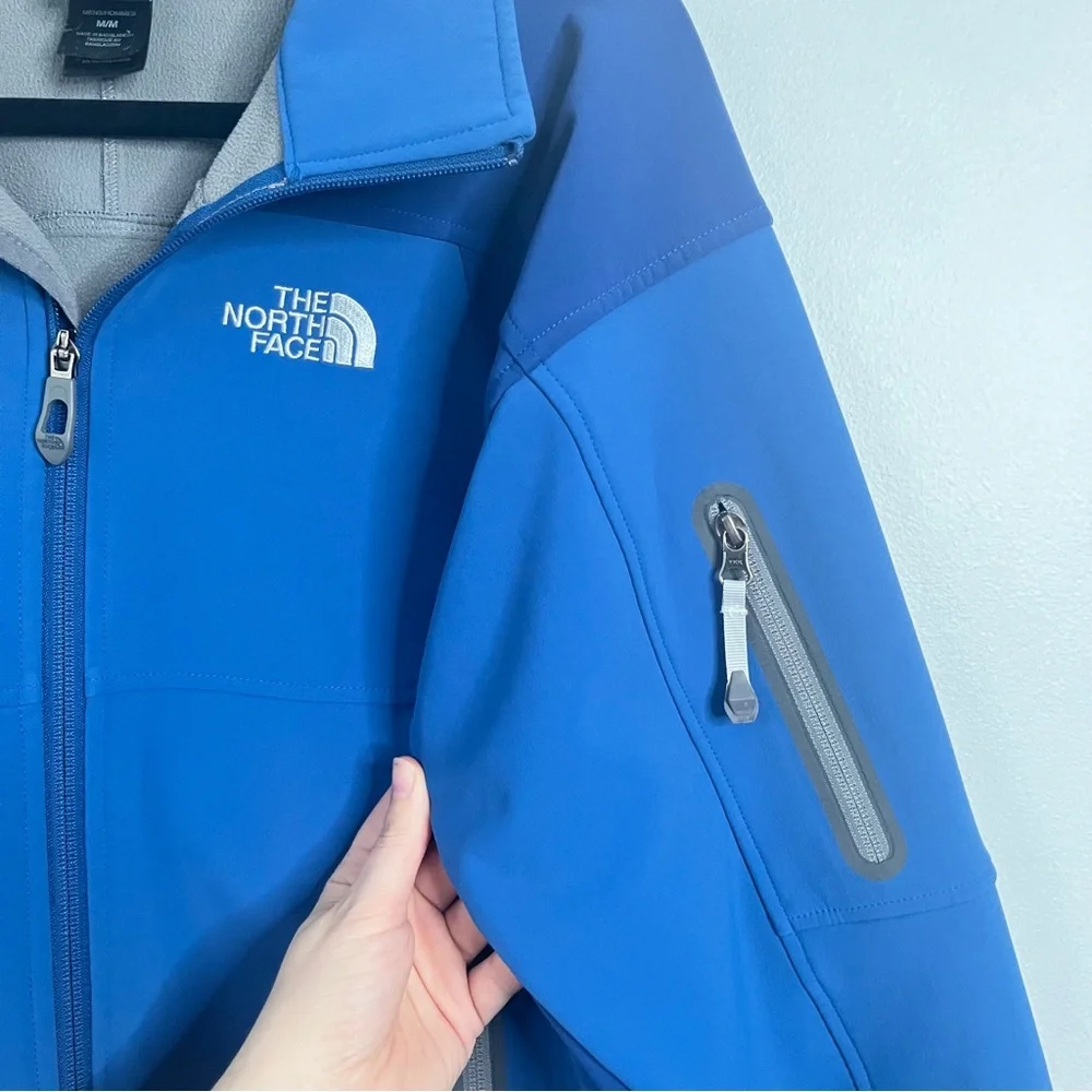 The North Face Apex Soft Shell Jacket Men's Medium Full Zip Fleece Lined - Picture 2 of 11